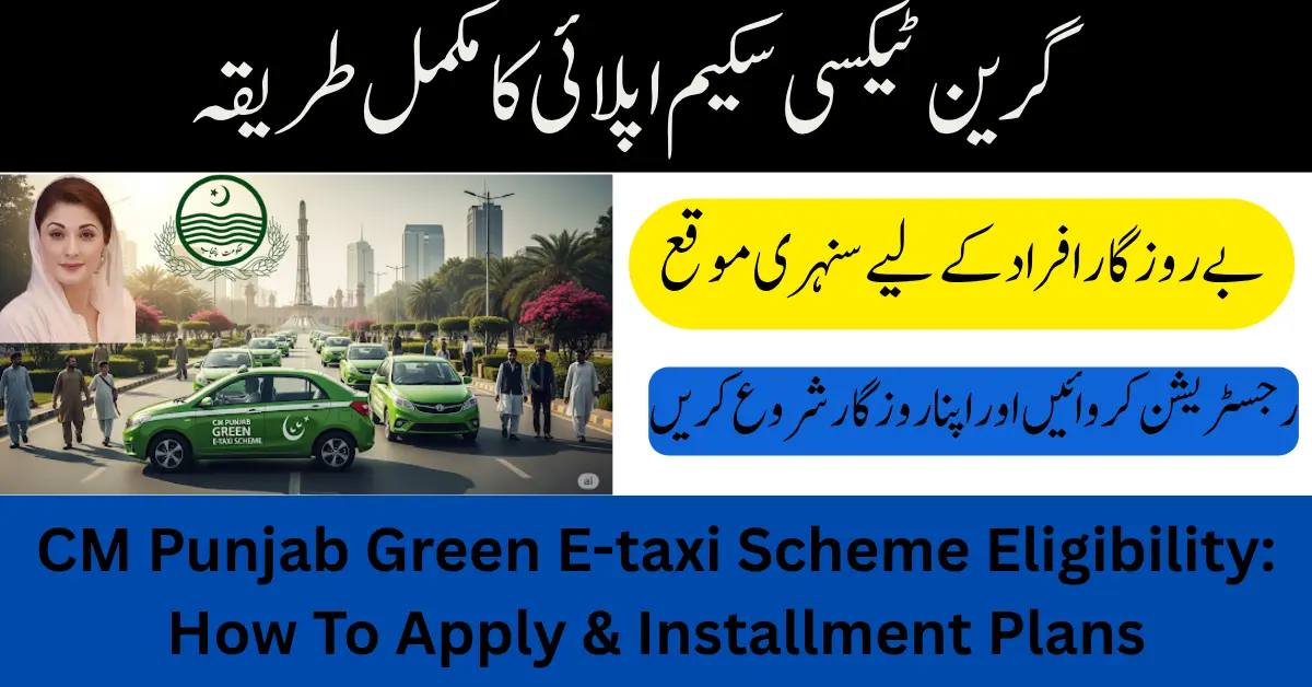 CM Punjab Green E-taxi Scheme Eligibility: How To Apply & Installment Plans