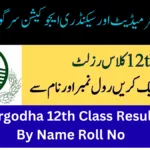BISE Sargodha 12th Class Result 2025 Gazette