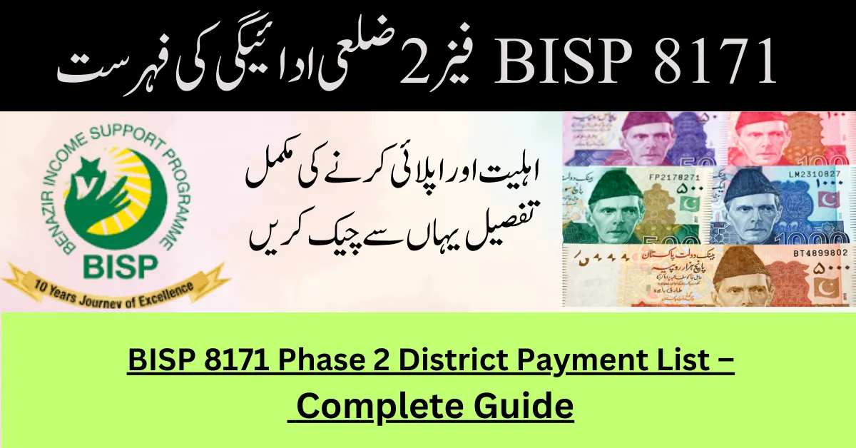 BISP 8171 Phase 2 District Payment List – Complete Guide