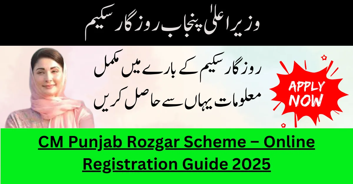 CM Punjab Rozgar Scheme – Online Registration Guide 2025