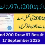 Prize Bond 200 Draw 97 Result Multan 17 September 2025