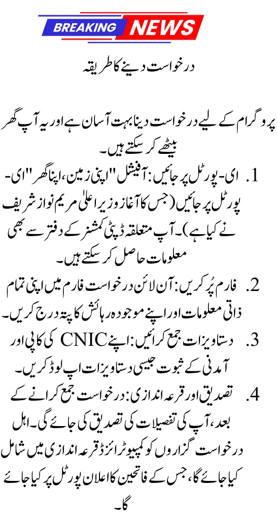 Apni Zameen Apna Ghar Scheme 2025 – Registration & Eligibility Criteria